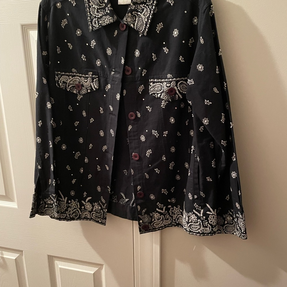 Nwots Quacker Factory Black With Tons Of Bling!M - image 2